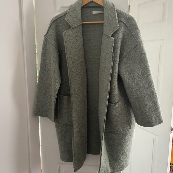 Sage green felted coat - Picture 2 of 2